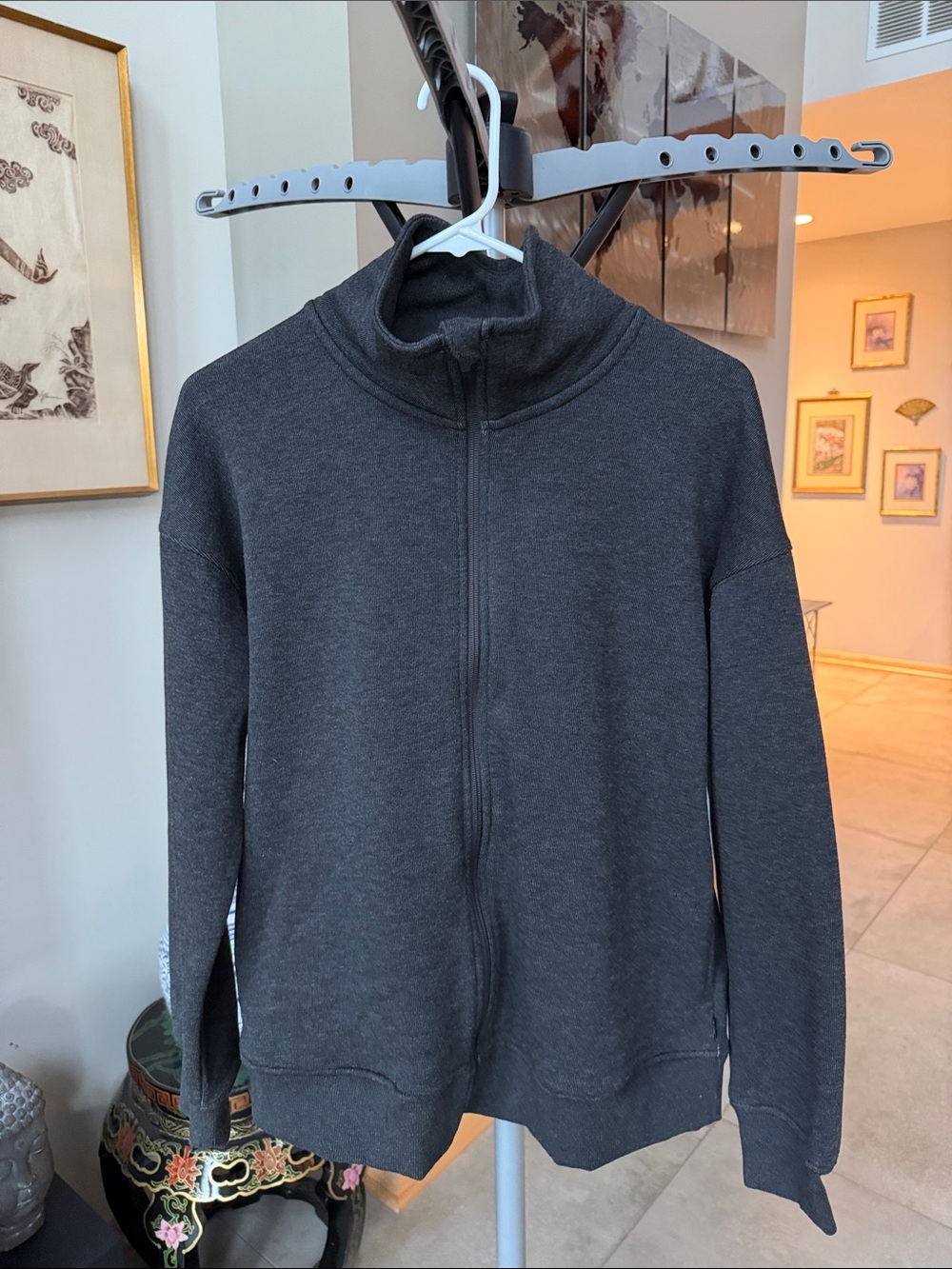 Mondetta Women's Charcoal Gray Full-Zip Bomber Jacket - size M - Picture 3 of 8